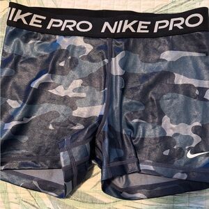 Nike Pro Blue Camo Shorts